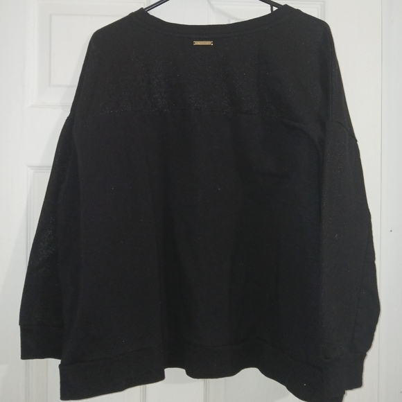 Michael Kors Black Sweatshirt 2XL Womens Monogrammed - Picture 2 of 7